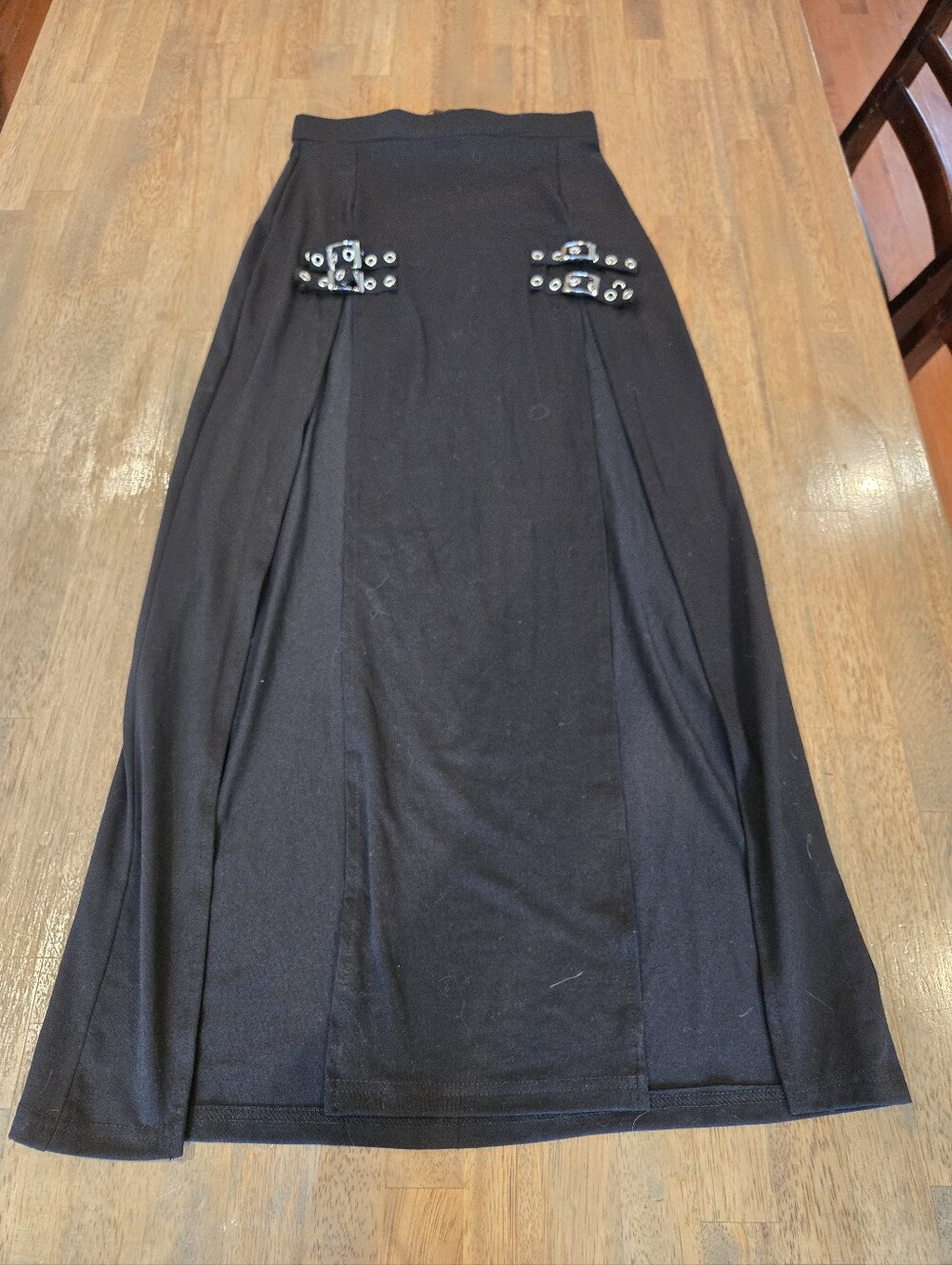 Black Embellished Long Women's Maxi Skirt